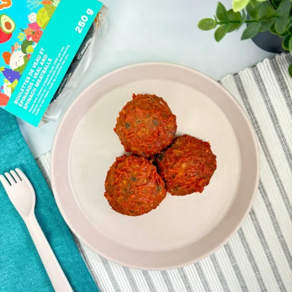 Boulettes de veau et épinards - Chunks