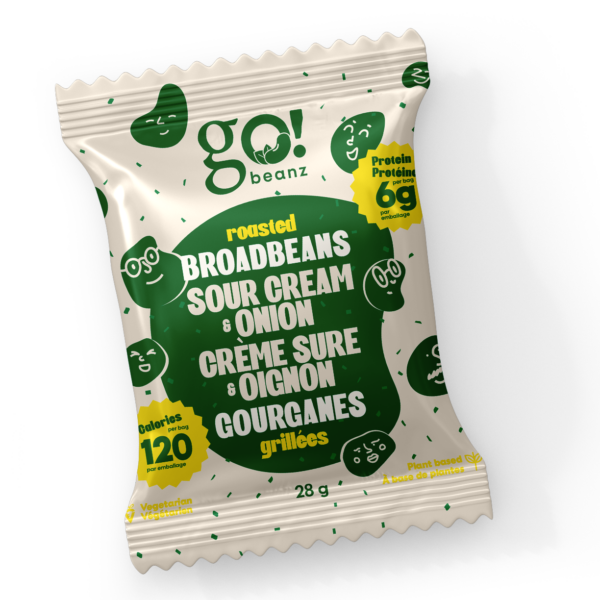 Gourganes grillées – Crème sûre et oignon