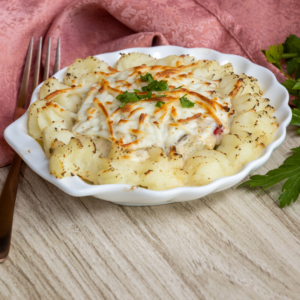 Gratinated Seafood Shells with Shrimp and Scallops